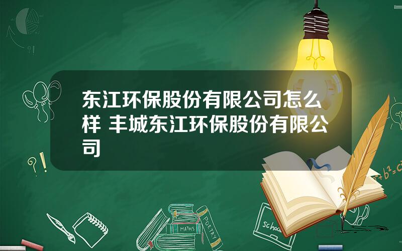 东江环保股份有限公司怎么样 丰城东江环保股份有限公司